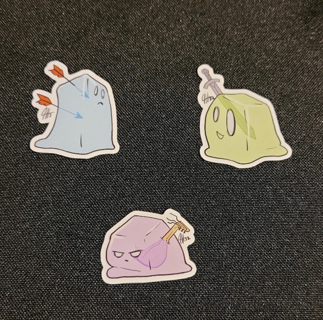 Mini Gelatinous Cube Stickers Etsy