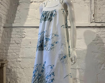 Vintage 1970s/80s  Fenno Sport Suomi Cotton Floral May bells Summer Dress Folk