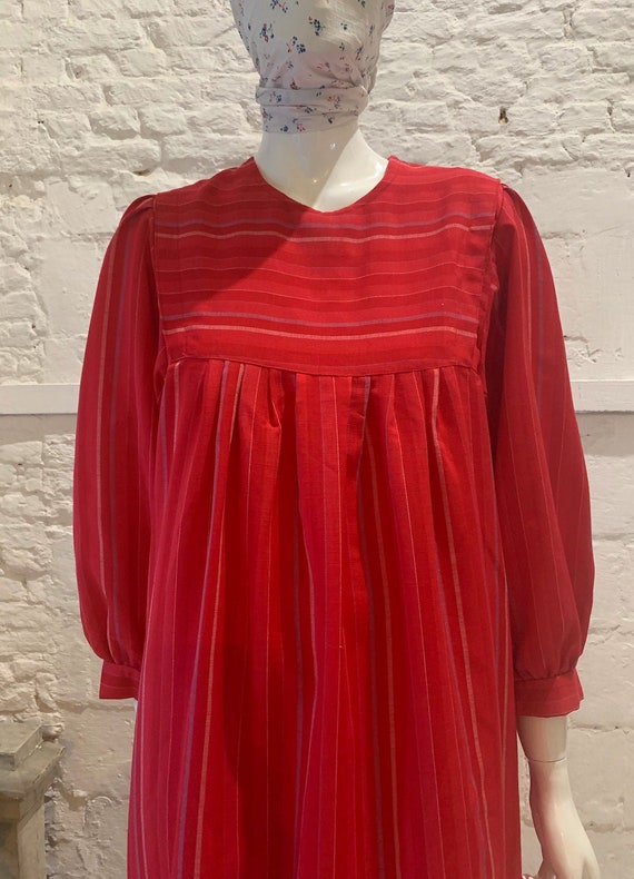 Vintage 1970s/80s prairie balloon sleeve striped s