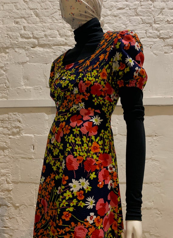 Vintage 1970s prairie floral maxi dress...the vamp