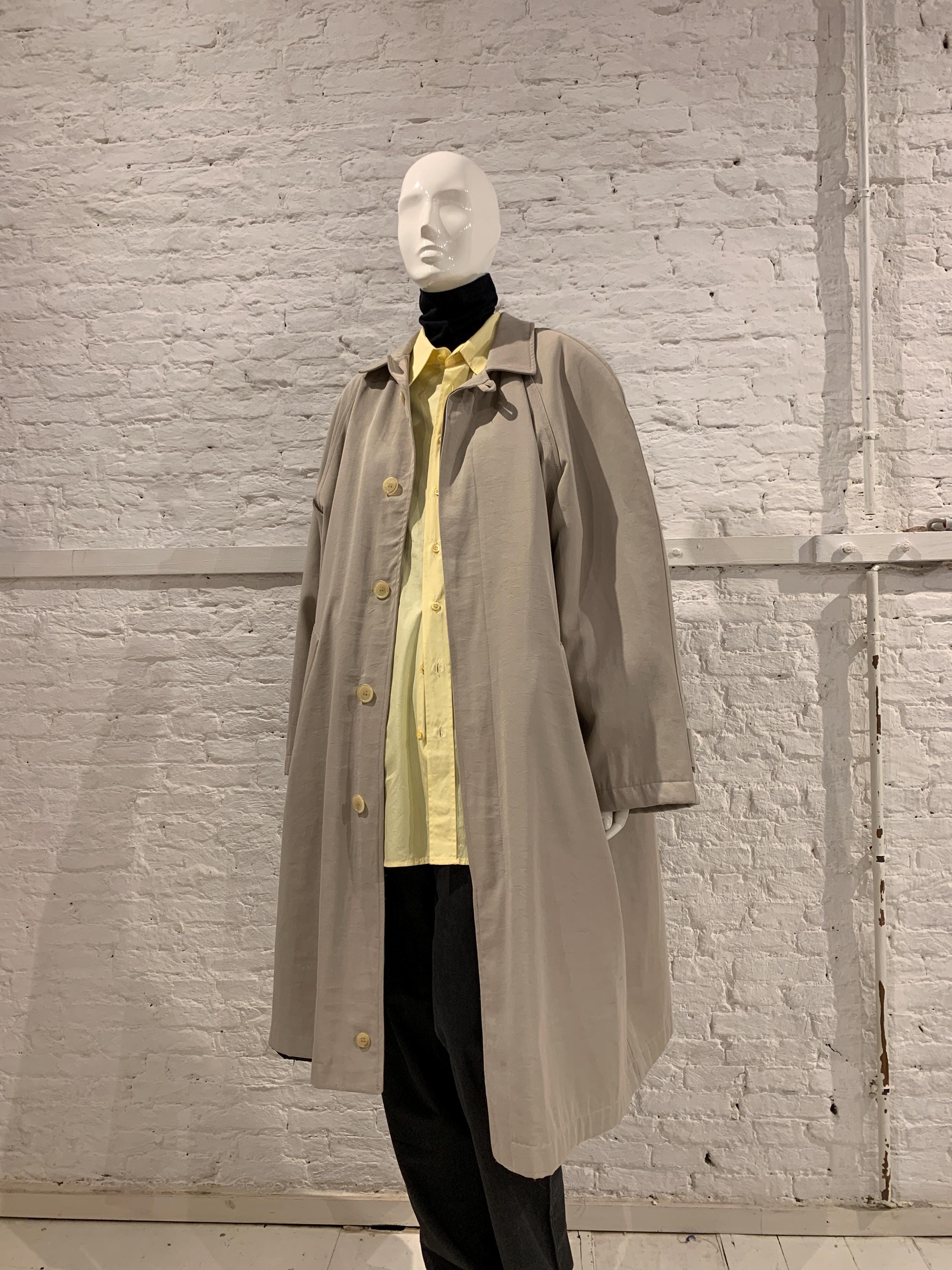 Sold Katharine Hamnett 1980s Beige Gabardine Quilted Raglan Sleeve