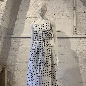 Vintage Marimekko Suomi Finland Cotton Geometric Smock Tent Dress