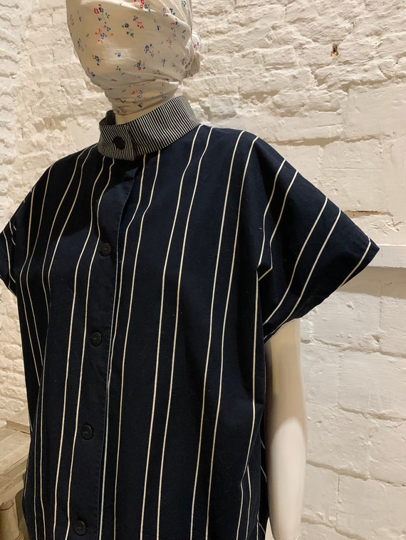 Vintage Marimekko striped cotton sleeveles oversiz