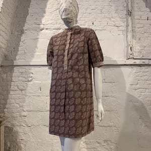 Rare Vintage 1960s Marimekko Suomi Finland Cotton Huurre Floral Dress