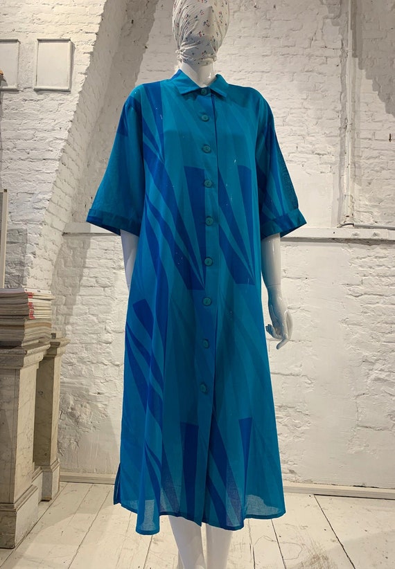 Vintage 1980s Marimekko cotton semi sheer shirt dr