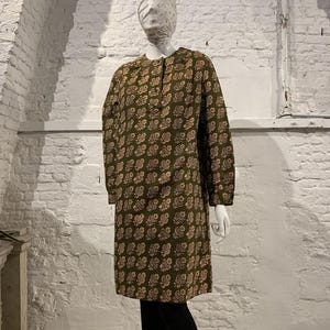 Rare Vintage 1960s Marimekko Suomi Floral Duetto Hedelmäkori Print Cotton Smock Dress