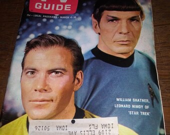 Vintage 1967 TV Guide featuring Star Trek stars on cover