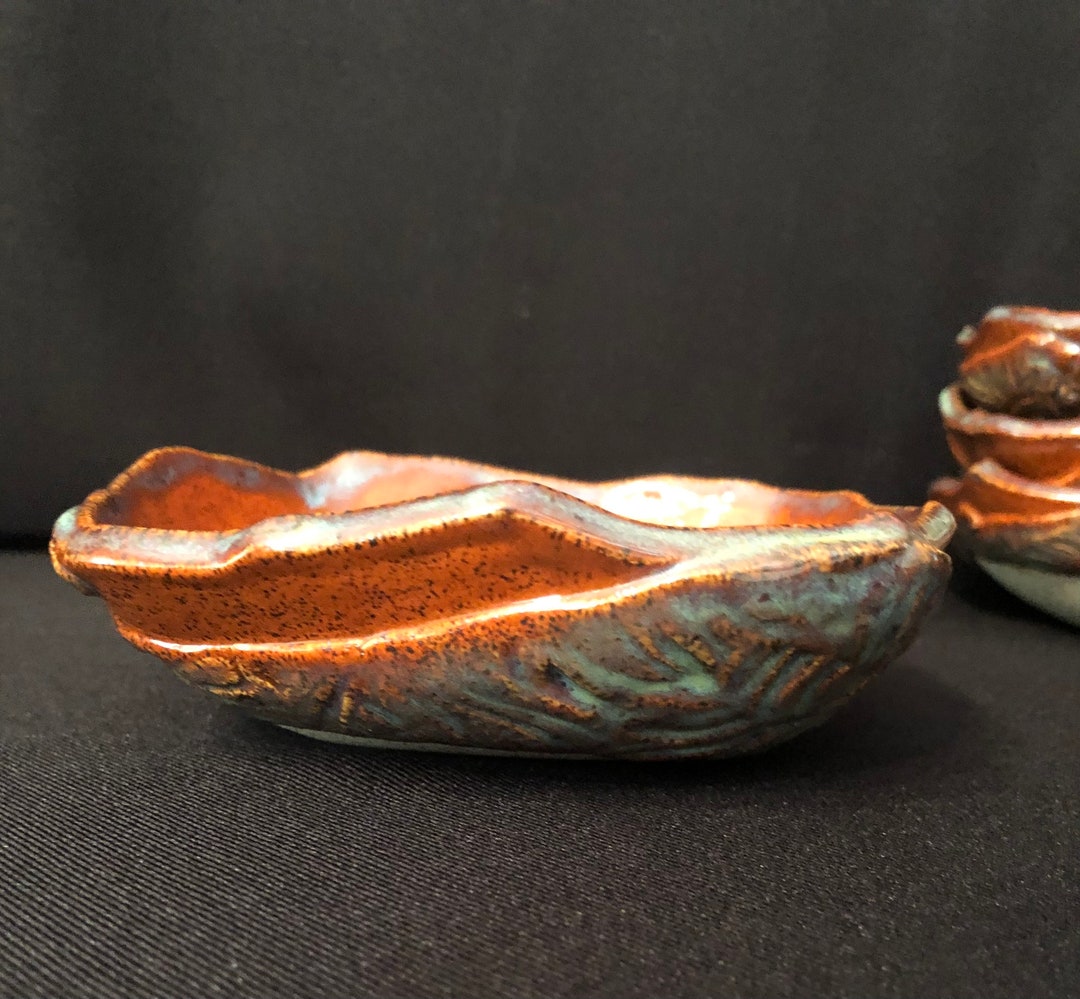 Set of 4 Rustic Condiment Side Dishes Etsy