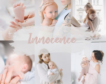 5 Lightroom Mobile Presets Effekte Fotofilter für Instagram | Baby Unschuld weichen klar Neugeborene Mutter | Creme Hochzeit Licht hell Futter