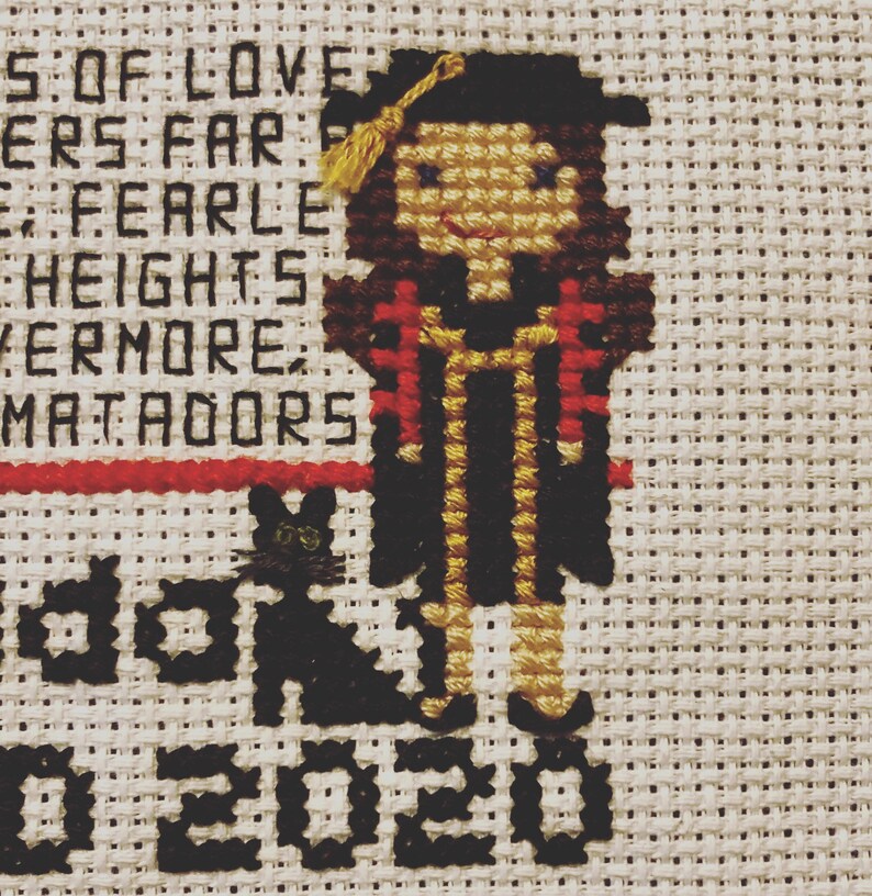 Custom Graduation Cross Stitch Etsy