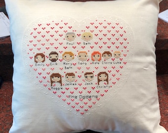 Custom cross stitch pillowcase