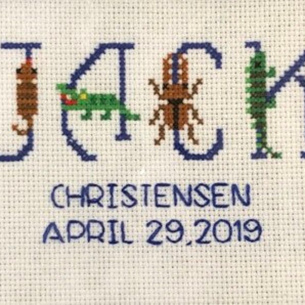Cross Stitch Name Etsy