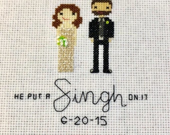 Custom Wedding Cross Stitch