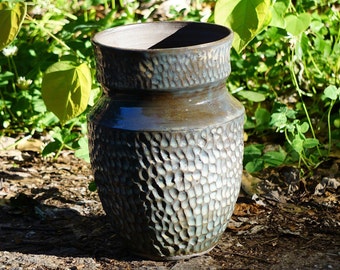 Pitted Stoneware Vase