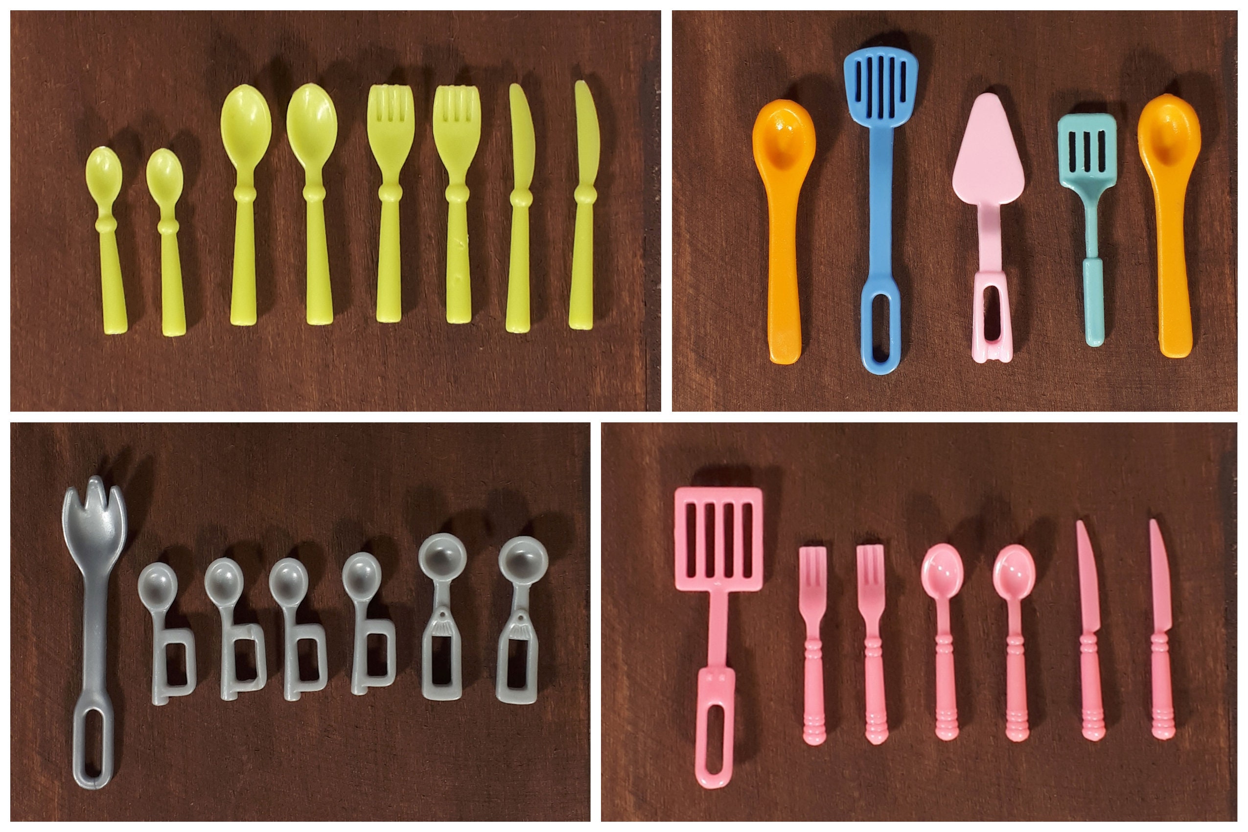 Miniature Barbie Silverware Vintage Barbie Kitchen Utensils Etsy