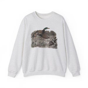 Sudadera vintage de cuello redondo con diseño de caza de patos: ropa retro para actividades al aire libre imagen 3