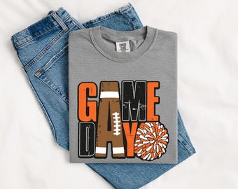 Orange and White Gameday Cheerleader