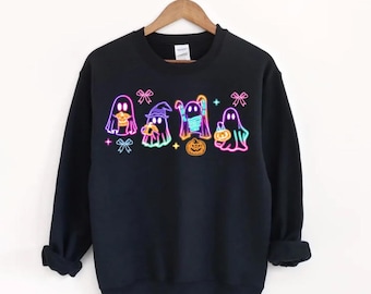 Neon Halloween Ghost Sweatshirt