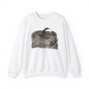 Sudadera vintage de cuello redondo con diseño de caza de patos: ropa retro para actividades al aire libre imagen 2