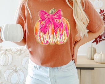 Thankful Pumpkin Thanksgiving T-Shirt: Festive Fall Apparel