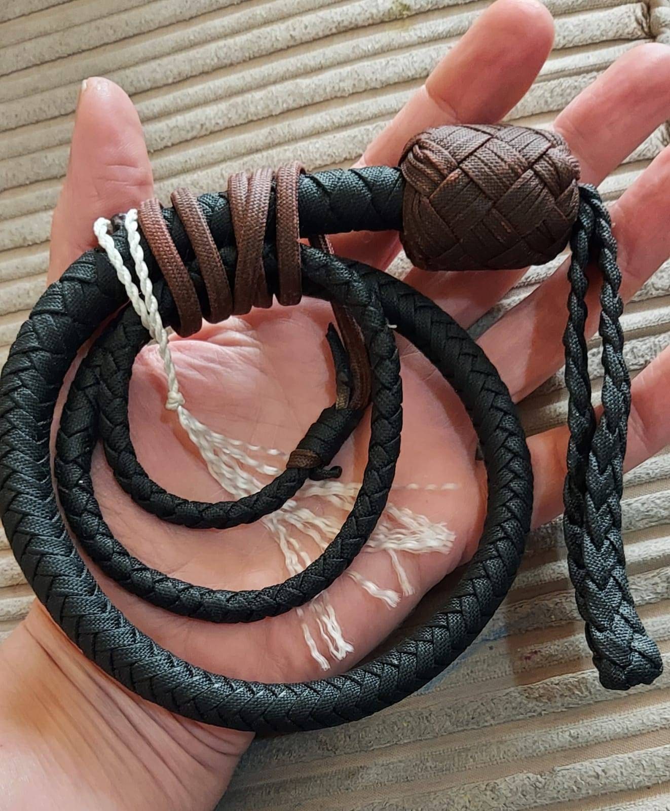 Paracord Pocket Whip 30 Inch Snake Whip 8 Plait. Dusk Til Dawn Shot Loaded  Core and Fully Waxed 