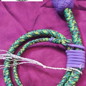 Paracord Pocket Whip 30 inch Snake Whip 8 plait. Shot loaded core and fully waxed