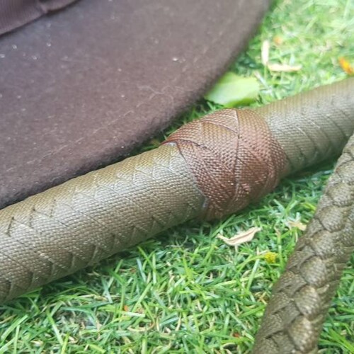 Indiana Jones shops inspired Nylon Paracord 5ft Bullwhip. 12 plait and fully waxed