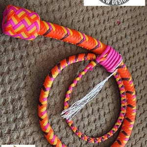 The Wuzzles inspired snake whip 3.5ft paracord nylon whip waxed and shot loaded core