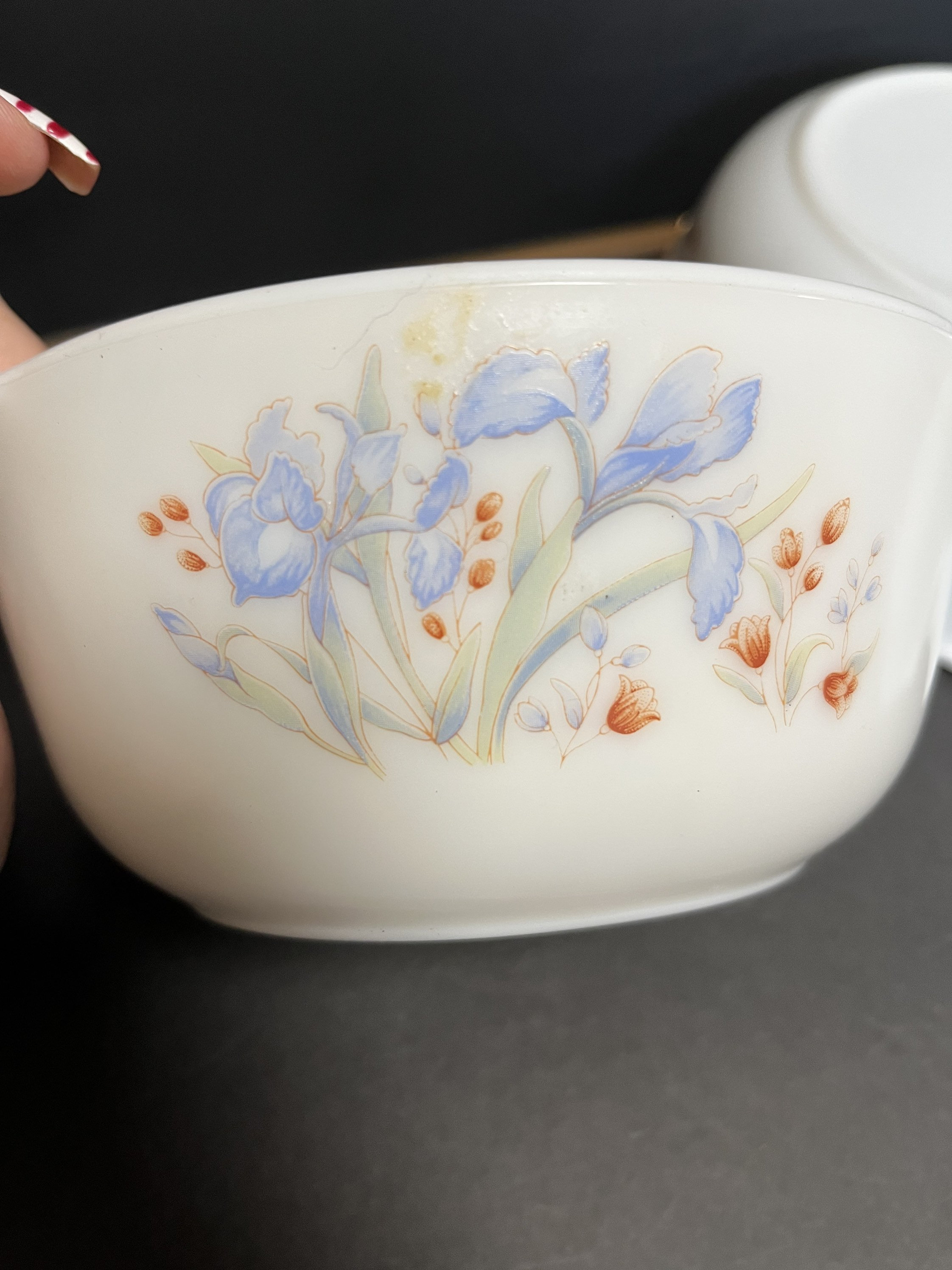 Vintage Pyrex Blue Iris and Lily Round Casserole Bowls Set of Three. - Etsy
