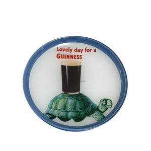 Guinness Vintage Beer Plate Set of 4 Lovely Day Advertising Art Glass image 4