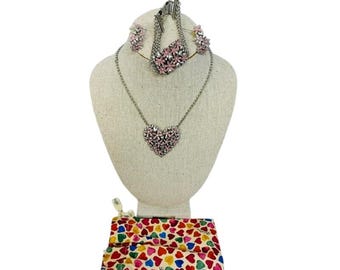 Brighton Love Bouquet Necklace Daisy Pink Flower Necklace Earrings Bracelet Rare