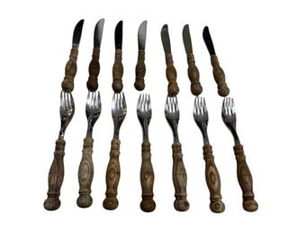 Juego de cubiertos de acero inoxidable WMF Cromargan de 7 piezas (cuchillo y tenedor)