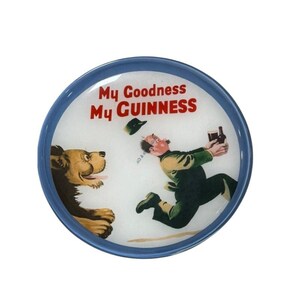 Guinness Vintage Beer Plate Set of 4 Lovely Day Advertising Art Glass image 6