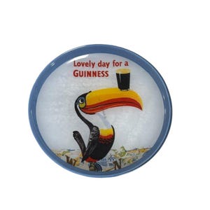 Guinness Vintage Beer Plate Set of 4 Lovely Day Advertising Art Glass image 7