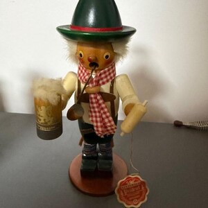 Steinbach Oktoberfest Chubby Drinking / smoking Nutcracker Made in Germany