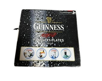 Guinness Vintage Beer Plate Set of 4 Lovely Day Advertising Art Glass