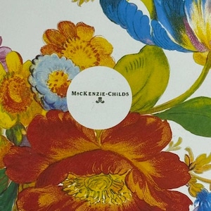 Mackenzie Childs Flower market 16" Serving Tray White Retired image 3