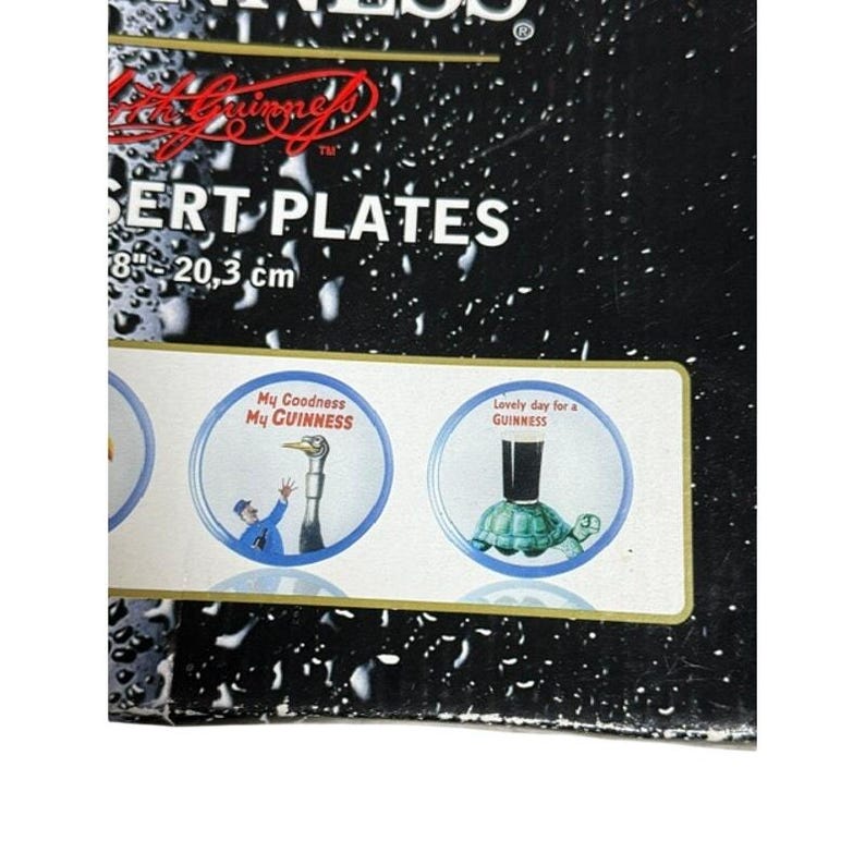 Guinness Vintage Beer Plate Set of 4 Lovely Day Advertising Art Glass image 3