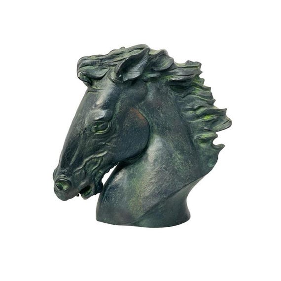 MCM 1970 年代 燃えるたてがみの馬の頭の彫刻 ジェームズ・キリアン
