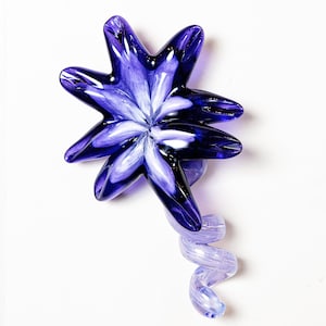 Custom Made Decorative Glass Flower Hand Blown by Skilled Artisan