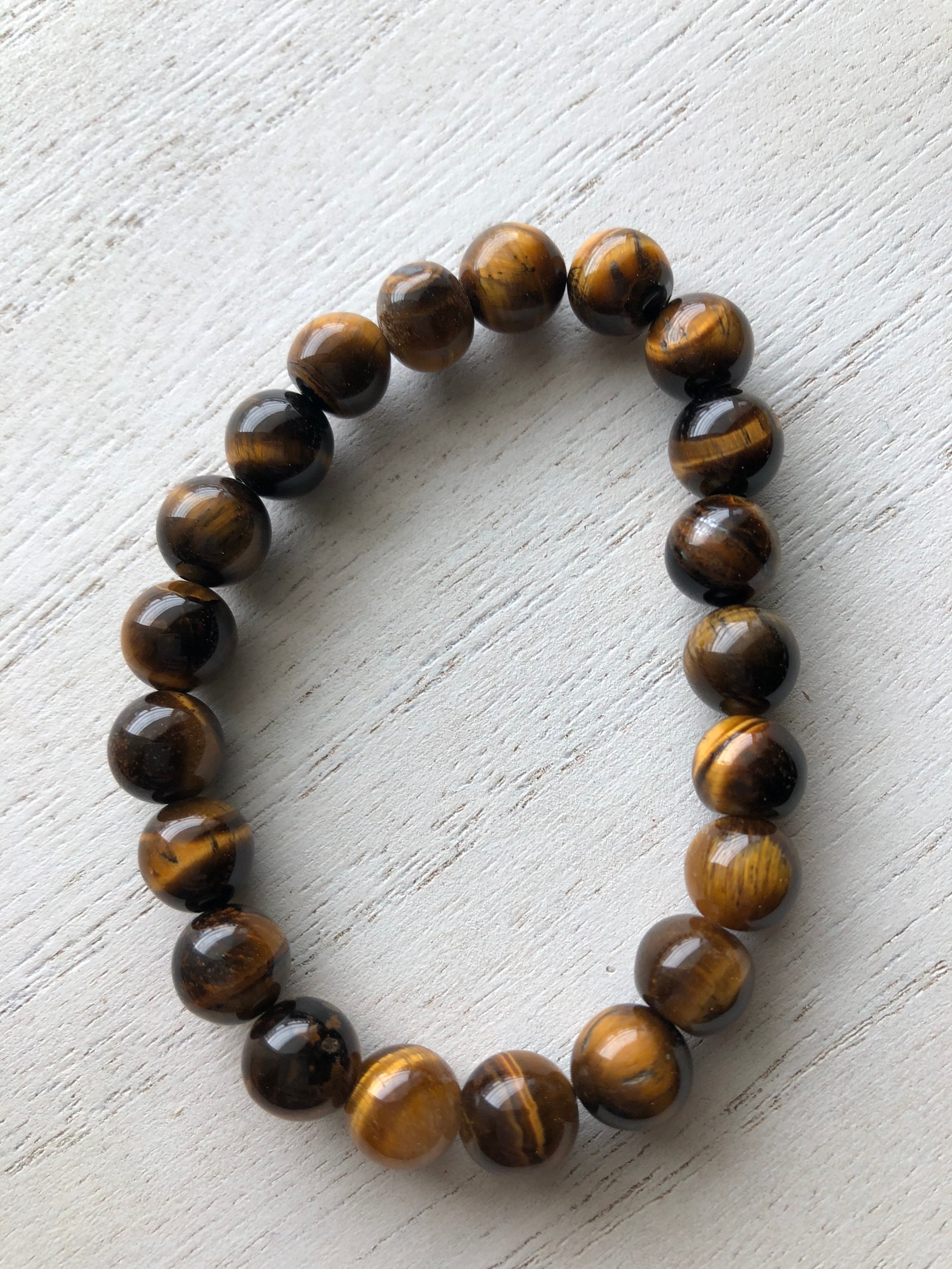 Tigers eye 8mm gemstone bracelet - Etsy Italia