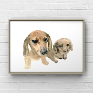 Custom Watercolor Pet Portrait: Hand-Painted Dog or Cat Memorial Gift