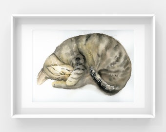 Custom Watercolor Pet Portrait, Cat Portrait From Photo, Hand Painted Pet Portrait, Pet Painting, Custom Cat portrait, Christmas Pet Gift