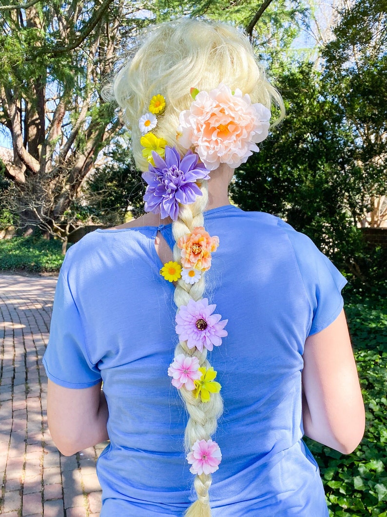 Rapunzel Inspired Hair Flowers Hair Clips Princess Etsy