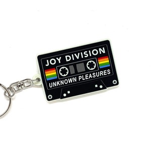 Cute Retro Joy Division Keychain - Joy Division Unknown Pleasures Cassette Tape Keychain - Ian Curtis Key Chain