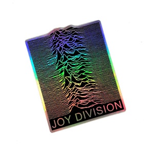 Iridescent Joy Division Sticker - Joy Division Unknown Pleasures Sticker - Joy Division Holographic Sticker