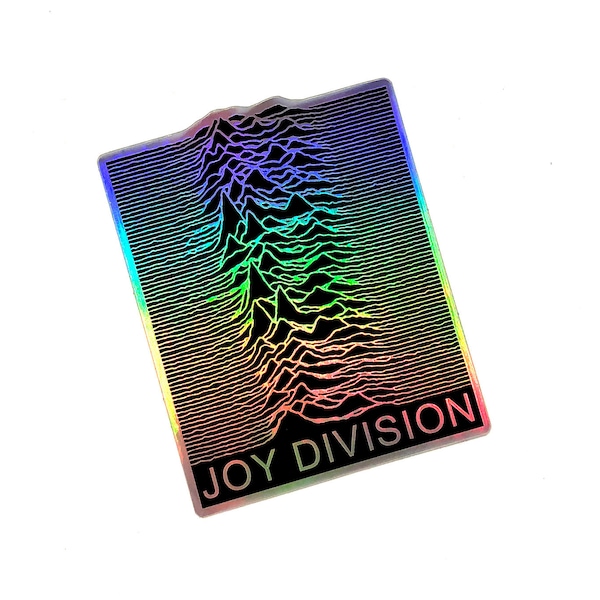 Iridescent Joy Division Sticker - Joy Division Unknown Pleasures Sticker - Joy Division Holographic Sticker