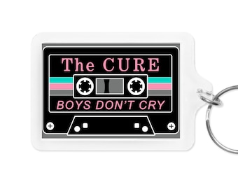 Cute Retro The Cure Keychain - The Cure Boys Don't Cry Cassette Tape Keychain - Robert Smith Key Chain