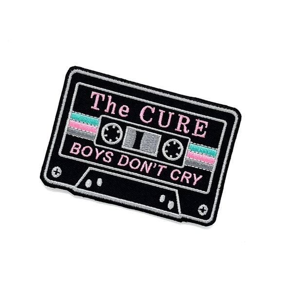 Retro The Cure Boys Don't Cry Cassette Tape Patch - The Cure Iron-On Patch - Vintage Robert Smith Goth Patch