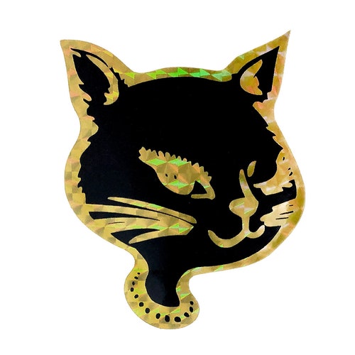 Retro Vintage Glitter Winking Cat Stickers 90s Winking Cat Etsy
